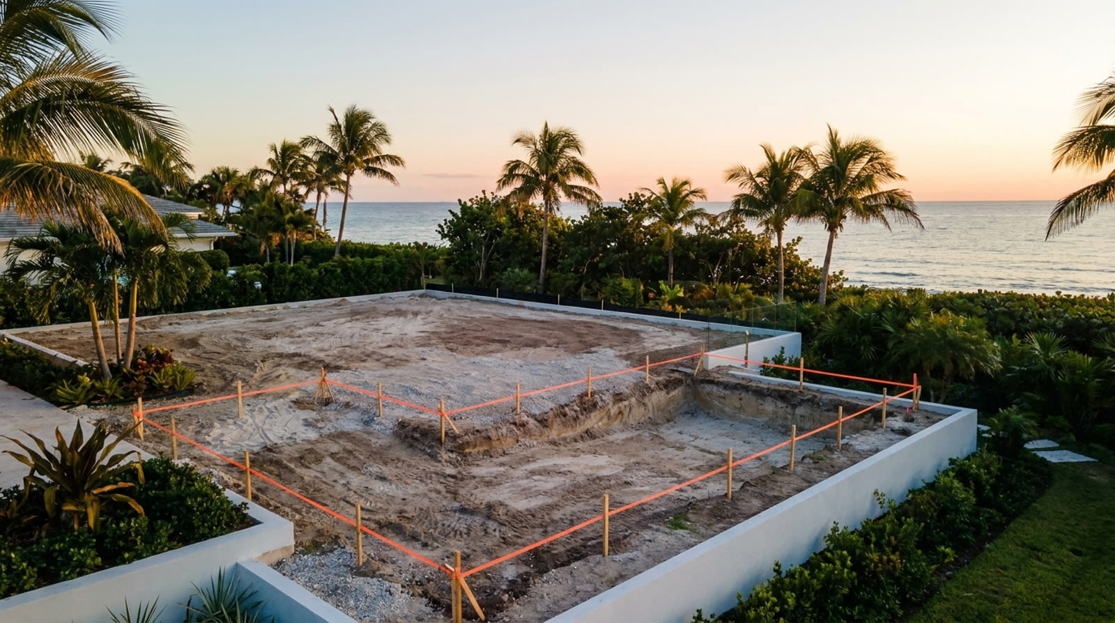 Cleared waterfront site