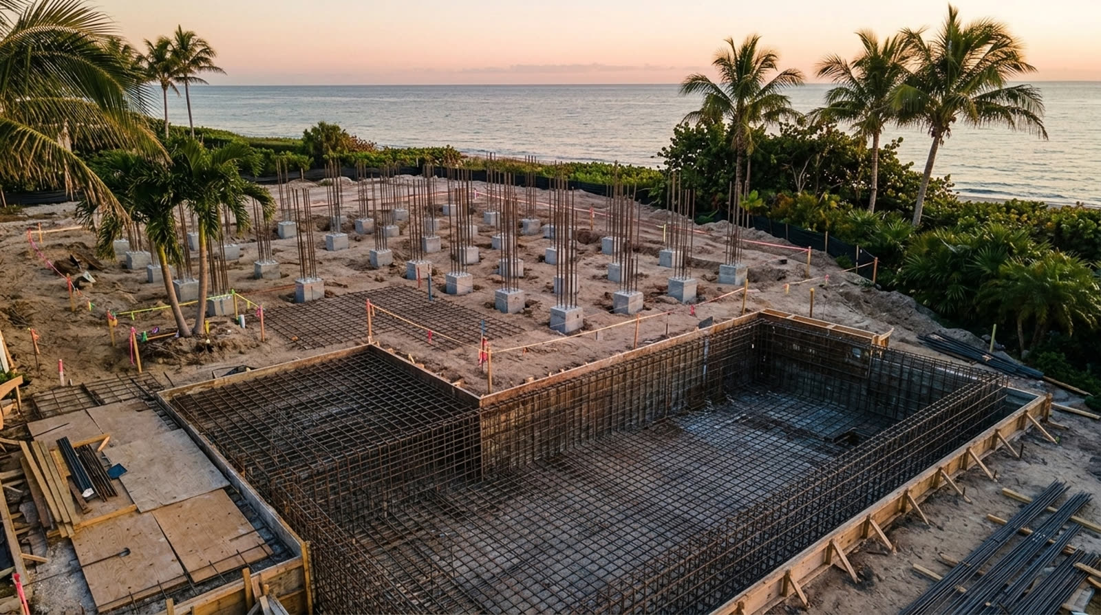 Auger-cast pile foundation